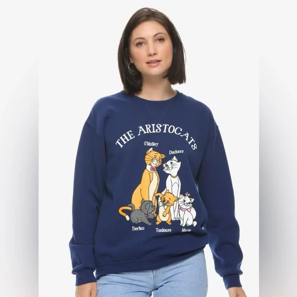Disney Aristocats Navy Sweatshirt - Picture 2 of 4
